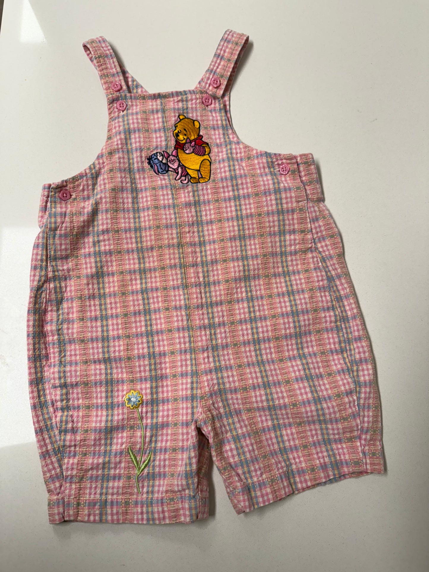 Pooh + piglet shortalls