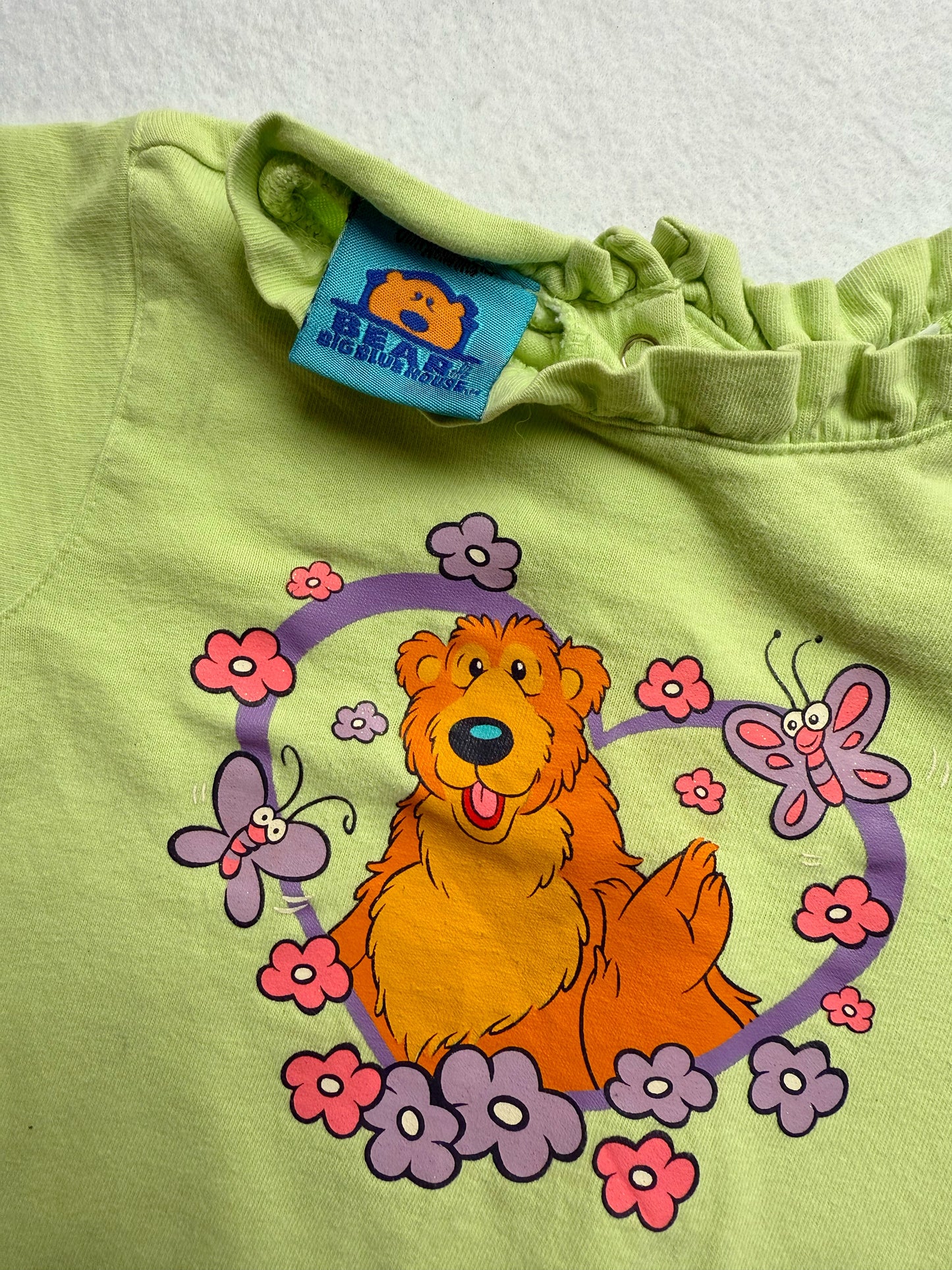 Rare Bear in the big blue house romper