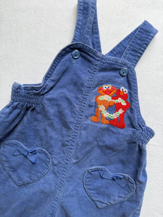 Sesame Street Elmo + Zoey overalls